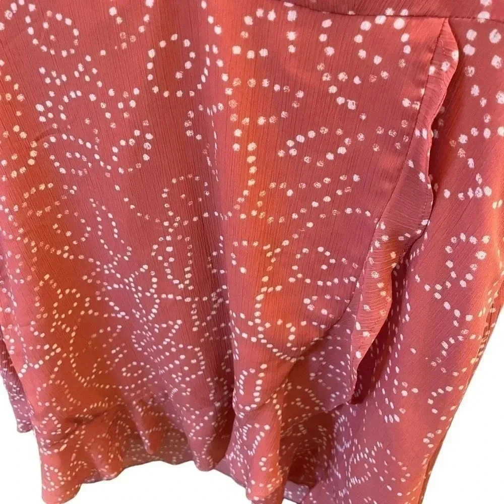 Madewell Posy Ruffle V Neck Mini Dress Twisted Vines - Picture 7 of 11